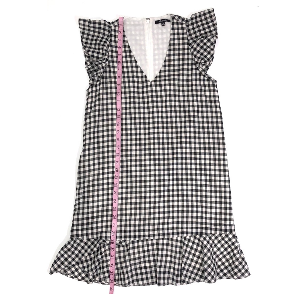 Madewell Gingham Flutter Sleeve Dress - Picture 4 of 8